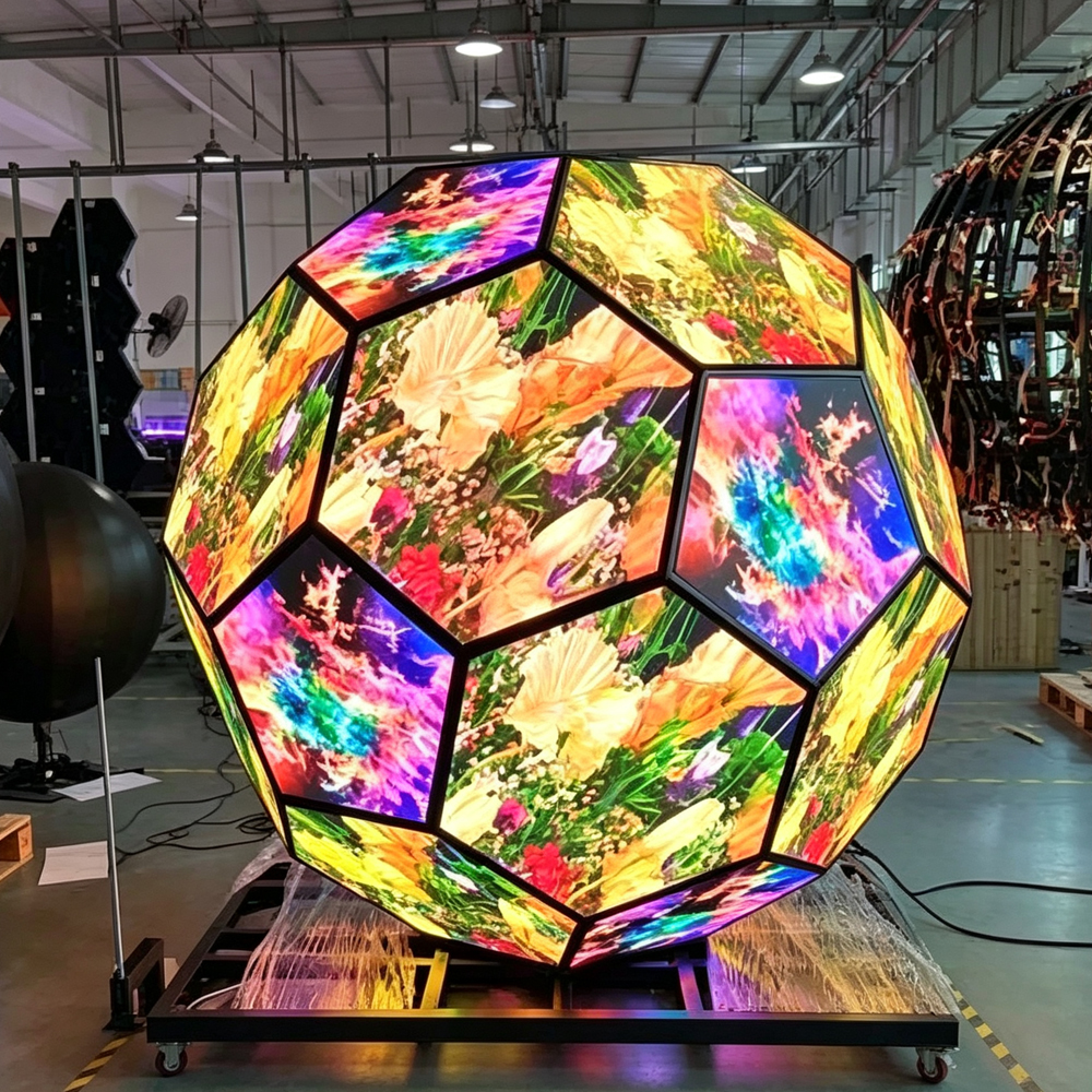 football shape led display