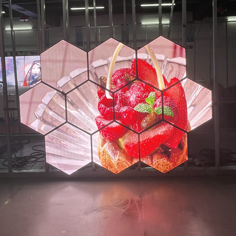 hexagon shape led screen
