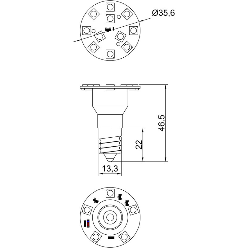 Auto RGB e14 16 SMD amusement light for fairground